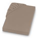 Drap-housse en flanelle Refibra Coton / Lyocell - Taupe - 160 x 200 cm