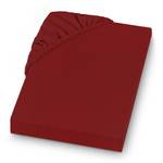 Drap-housse en flanelle Refibra Coton / Lyocell - Rouge foncé - 100 x 200 cm