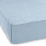 Drap-housse en flanelle Gots Coton certifié GOTS (Global Organic Textile Standard) - Bleu clair - 100 x 200 cm