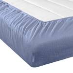 Drap-housse en flanelle Vindum Coton - Bleu clair - 180 x 200 cm