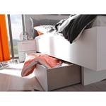 2 tiroirs de lit à roulettes Fly Blanc - Bois manufacturé - 125 x 22 x 178 cm