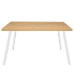 Bureau Unieux II Knoestige eikenhouten look - Breedte: 120 cm - Wit