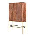 Credenza Puyo Acacia massello / Metallo - Acacia / Oro