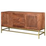 Sideboard Puyo Akazie massiv / Metall - Akazie / Gold