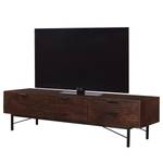 Tv-meubel Angun massief acaciahout/metaal - donker acaciahout/zwart