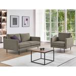 2-Sitzer Sofa LANDOS Cordstoff Licia: Hellgrau