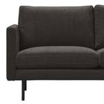 2-Sitzer Sofa LANDOS Webstoff - Webstoff Velia: Schwarz