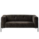 Sofa Vernioz (2-Sitzer) Webstoff - Samt Adela: Dunkelgrau