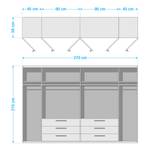 Drehtürenschrank Coventry Eiche Artisan Dekor / Anthrazit - Breite: 270 cm