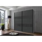 Schwebetürenschrank Altona II Hochglanz Grau / Graphit - 225 x 236 cm