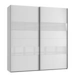 Armoire à portes coulissantes Altona 2 Blanc / Blanc brillant - 225 x 236 cm