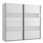 Armoire à portes coulissantes Altona 2 Blanc / Blanc brillant - 225 x 208 cm