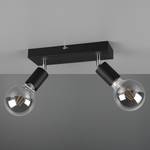 Plafondlamp Vannes ijzer - Zwart - Aantal lichtbronnen: 2