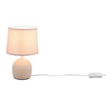 Lampe Malu Tissu mélangé / Céramique - 1 ampoule - Beige