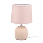 Lampe Malu Tissu mélangé / Céramique - 1 ampoule - Beige