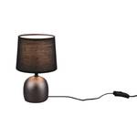 Lampe Malu Tissu mélangé / Céramique - 1 ampoule - Noir