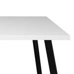 Scrivania Unieux II Bianco opaco - Larghezza: 120 cm - Nero