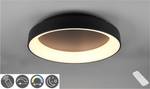 Plafonnier Girona Polyacrylique / Fer - 1 ampoule - Noir - Diamètre : 60 cm