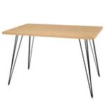 Bureau Unieux Imitation chêne noueux - Largeur : 140 cm - Noir