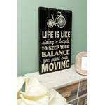 Schild Life is like bicycle a riding