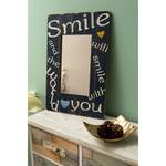 Miroir décoratif Smile Miroir en verre / Sapin - Noir