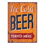 Panneau décoratif Ice cold beer Sapin - Orange