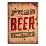 Panneau décoratif Free beer tomorrow Fer - Marron