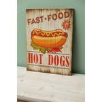 Schild Hot Dogs Tanne - Beige