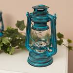 Lanterne LED Teje Verre transparent / Fer - Bleu antique