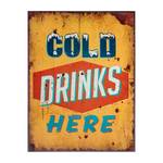 Afbeelding Cold drinks here ijzer - geel