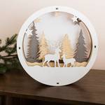 Weihnachtsszene LED-Dekofigur Winterwald