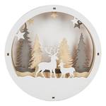 LED-Dekofigur Weihnachtsszene Winterwald Kiefer - Natur