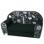 Kindersofa Rabbit Schwarz - Andere - Textil - 34 x 42 x 77 cm