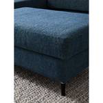 Polsterhocker COSO Classic+ Webstoff - Chenille Rufi: Blau - Breite: 64 cm - Schwarz