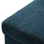 Polsterhocker COSO Classic+ Webstoff - Chenille Rufi: Blau - Breite: 64 cm - Schwarz