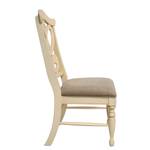 Chaises Nouro (lot de 2) Tissu / Peuplier massif - Beige chiné / Blanc crème