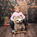Sedia a dondolo per bambini con bradipo Marrone - Altro - 32 x 50 x 65 cm