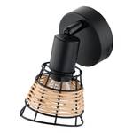 Wandlamp Lendum ijzer/rotan - 1 lichtbron