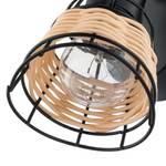 Wandleuchte Lendum Eisen / Rattan - 1-flammig