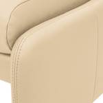 Gestoffeerde hocker Capri echt leer - Leer Mabel: Beige