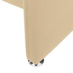 Gestoffeerde hocker Capri echt leer - Leer Mabel: Beige