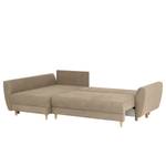 Ecksofa Cab Microfaser - Microfaser Enza: Hellbeige - Longchair davorstehend links