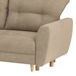 Hoekbank Cab microvezel - Microvezel Enza: Lichtbeige - Longchair vooraanzicht links