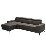 Ecksofa Cadima II Webstoff - Webstoff Cavo: Braun - Longchair davorstehend links - Mit Schlaffunktion