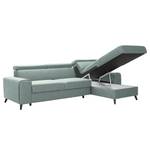 Ecksofa Cadima II Webstoff - Webstoff Cavo: Grau - Longchair davorstehend rechts - Mit Schlaffunktion