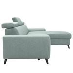 Ecksofa Cadima II Webstoff - Webstoff Cavo: Grau - Longchair davorstehend rechts - Mit Schlaffunktion