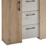 Verschoningscommode Micha Knoesteikenhout/wit - Breedte: 127 cm