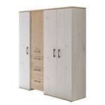 Armoire Micha Blanc alpin / Chêne noueux - Largeur : 147 cm