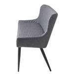 Diningsofa Elbi Kunstleder / Metall - Grau / Schwarz