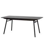 Table Dax Placage chêne / Métal - Chêne marron foncé / Noir